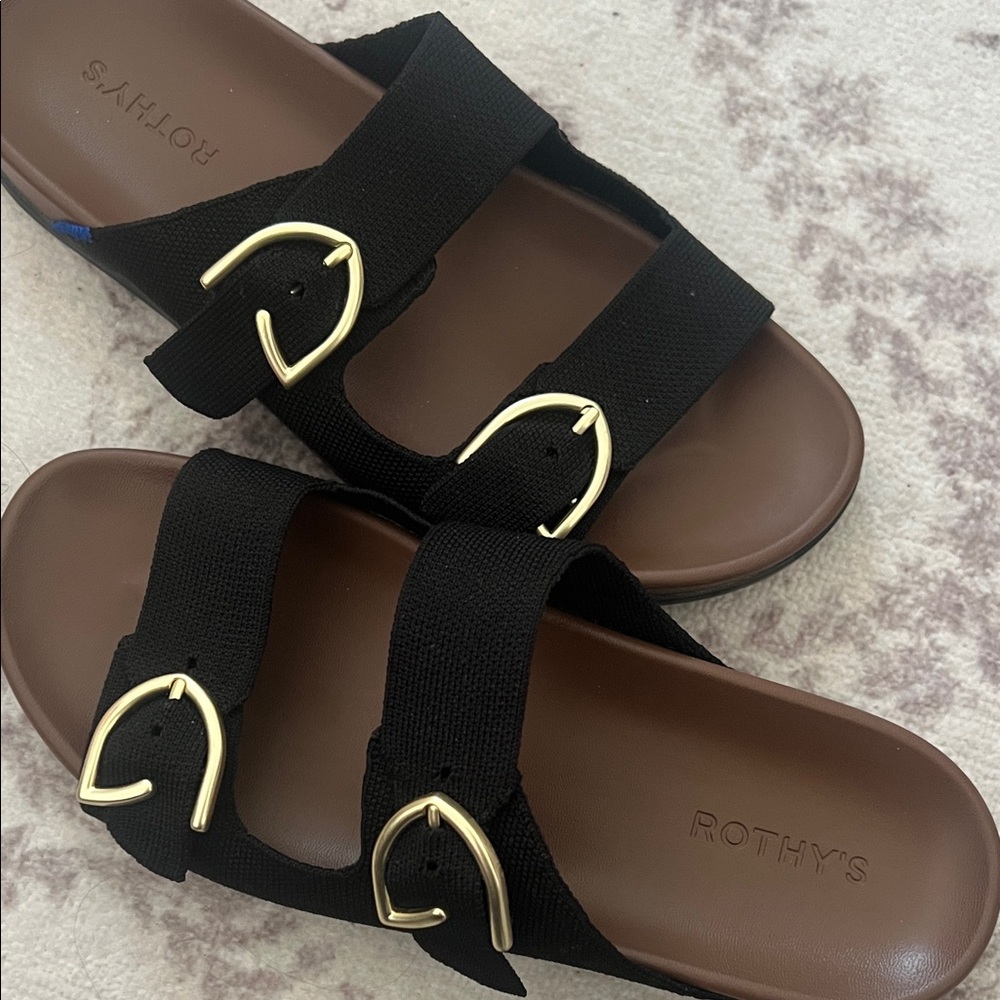 Rothy's Black The Buckle Slide 9.5 - Picture 4 of 4